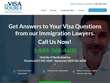 Tablet Screenshot of myvisasource.com